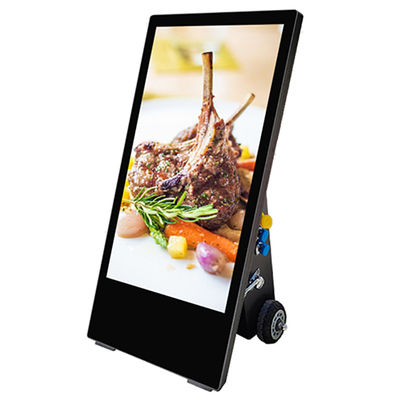 Outdoor Movable Digital Display Totem Advertising Signage Waterproof IP65 Super Thin
